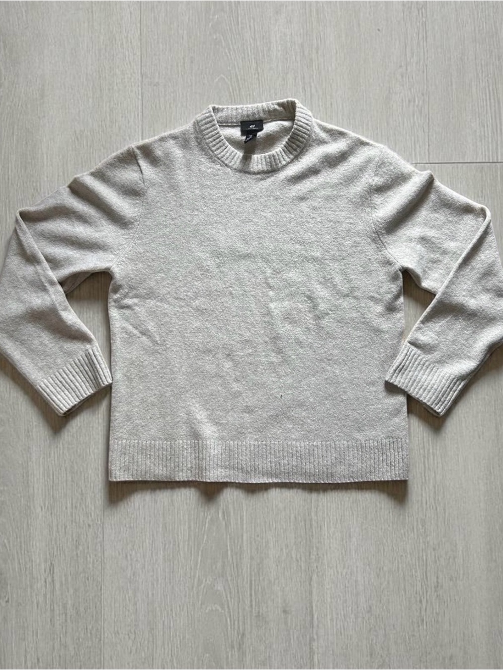 H&M Light Beige Crewneck Knit Sweater